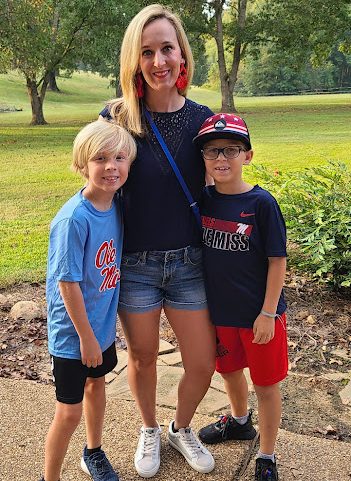 Boy Mom Kacey with her two sons