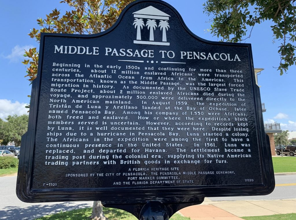 Middle passage to Pensacola commemorating black history in Pensacola