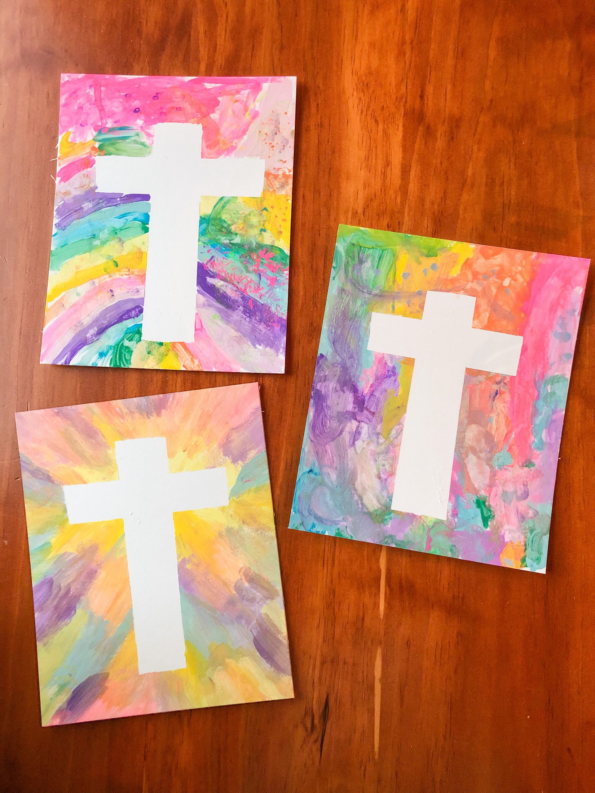 Easter cross painting