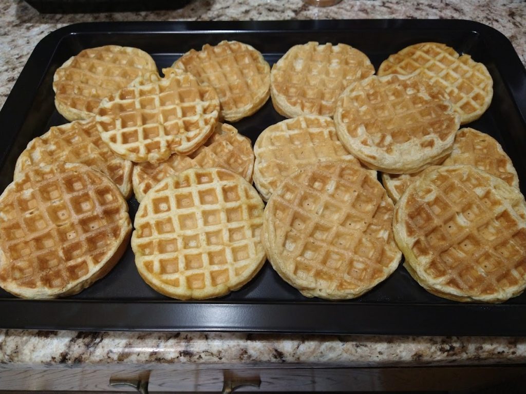 more than a dozen mini waffles