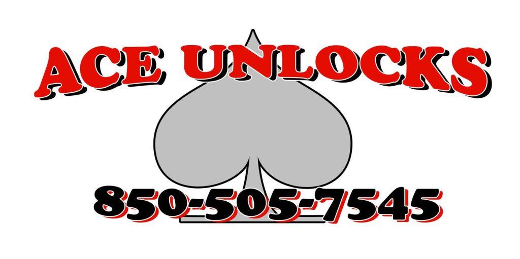 Ace Unlocks logo with phone number 850-505-7545