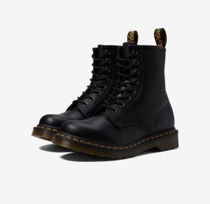 a pair of black doc marten boots