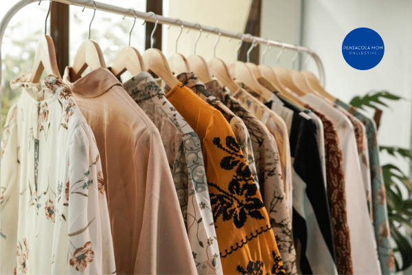 A rack of women's clothing
