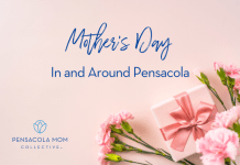 Decorative image with post title "Mother's Day In and Around Pensacola